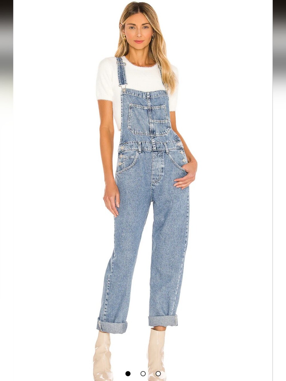 Free People We The Free Ziggy Denim Overall In Powder Blue | Medium